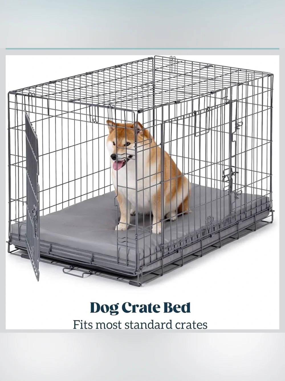 Cybarmour™ Orthopedic Chew Proof Dog Bed - Light Gray “limestone”